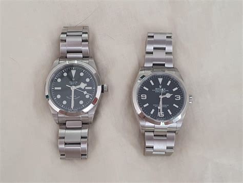 rolex oyster perpetual 36 vs tudor black bay 36|A tale of two 36mm watches .